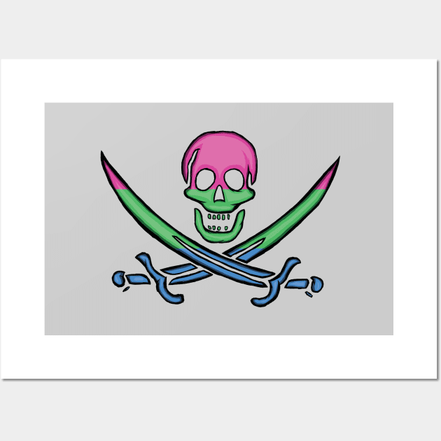 Polysexual Pirate Pride Wall Art by BeSmartFightDirty